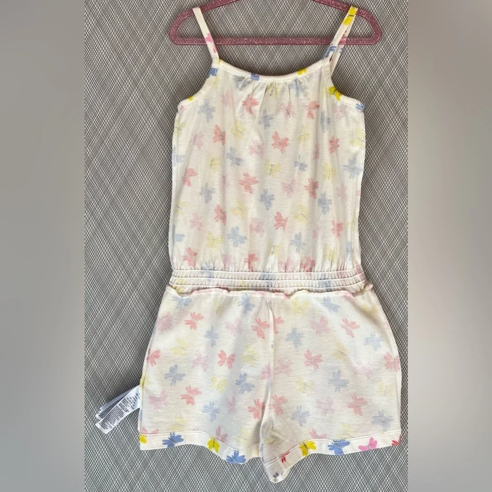baby Gap - Girls butterfly print sleeveless romper (Size 5t) NWT